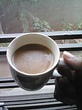 Yello tea in a cup
