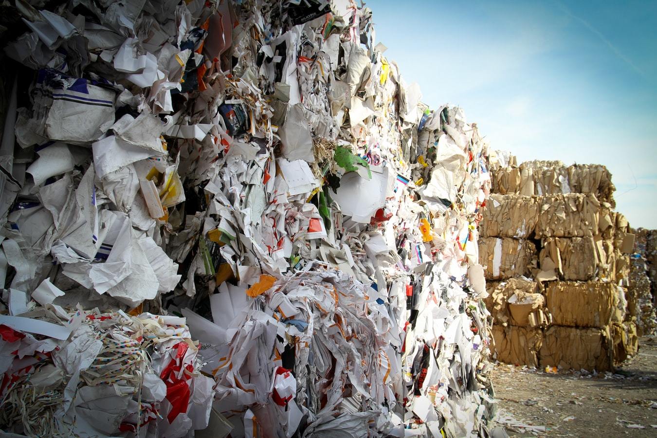 Bailes of paper and cardboard